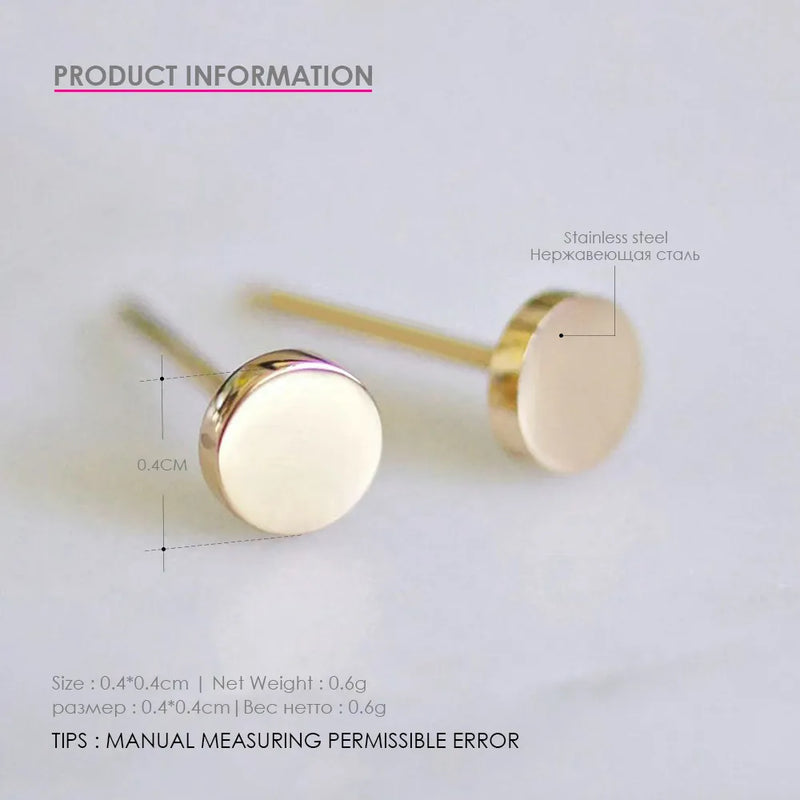 Goldohrringe für Frauen aus Edelstahl | Minimalistische Edelstahlohrringe - Damen