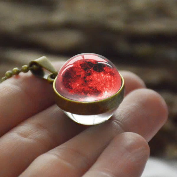 Farben Mondglas Kugel Halskette