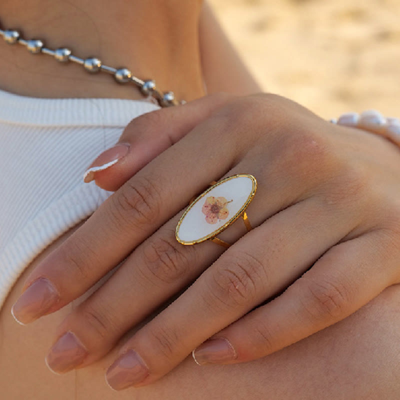 Ewige Liebe Konservierte Blumenharzring