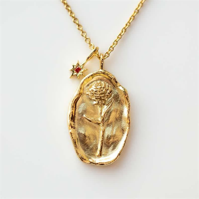 Delicate Edelstahl -Geprägte Halskette