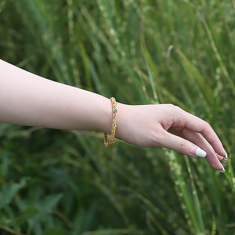 Chavri Cyan Jade Kupfer verheißungsvolle Wolken Calm Healing Armband Armreif