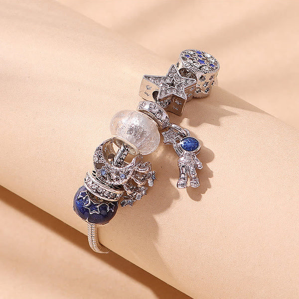 Blauer Astronaut -Sternmondarmband