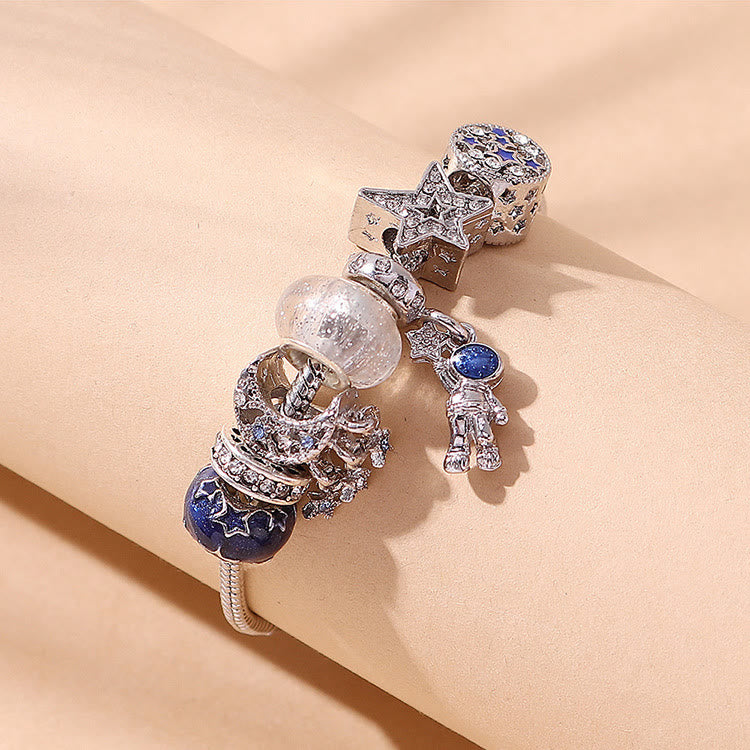 Blauer Astronaut -Sternmondarmband