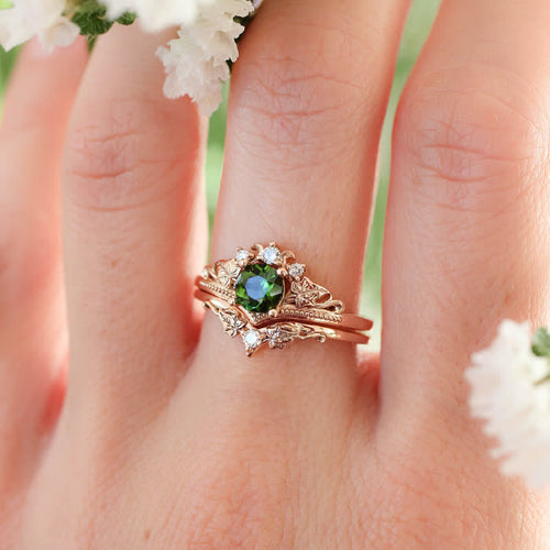 Alexandrite Emerald Natürlicher Kristallring