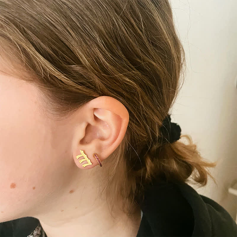 Engelszahl Minimalistische Ohrringe