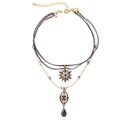 Elegante Dame Dreiteilige Layered Star Zirkonias Halskette