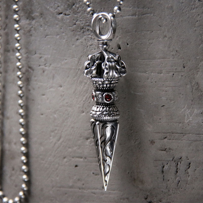 Chavri 925 Sterling Silber Vajra spirituelle Kraft Halskette Anhänger