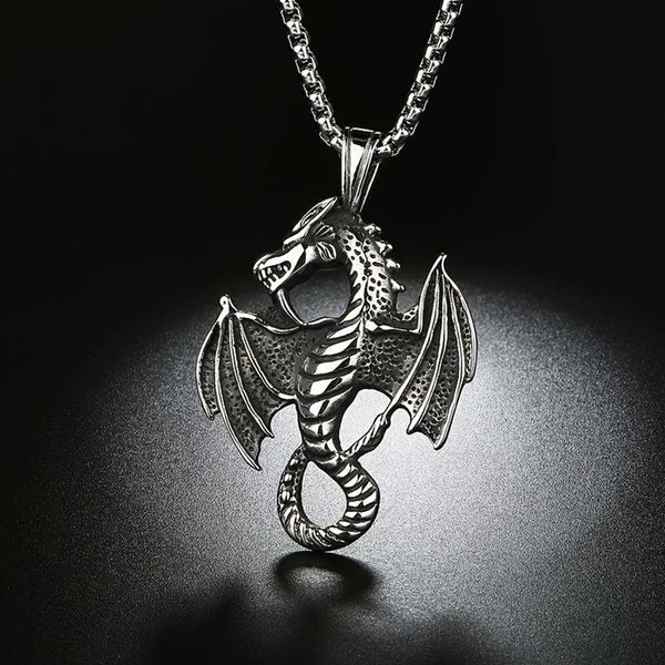 Kostenlos Coole Edelstahl Drachen Halskette