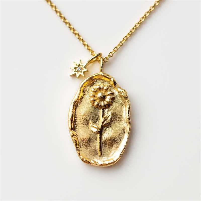 Delicate Edelstahl -Geprägte Halskette