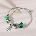 Weihnachtsbaum -Puzzle -Herz -Charm -Armband