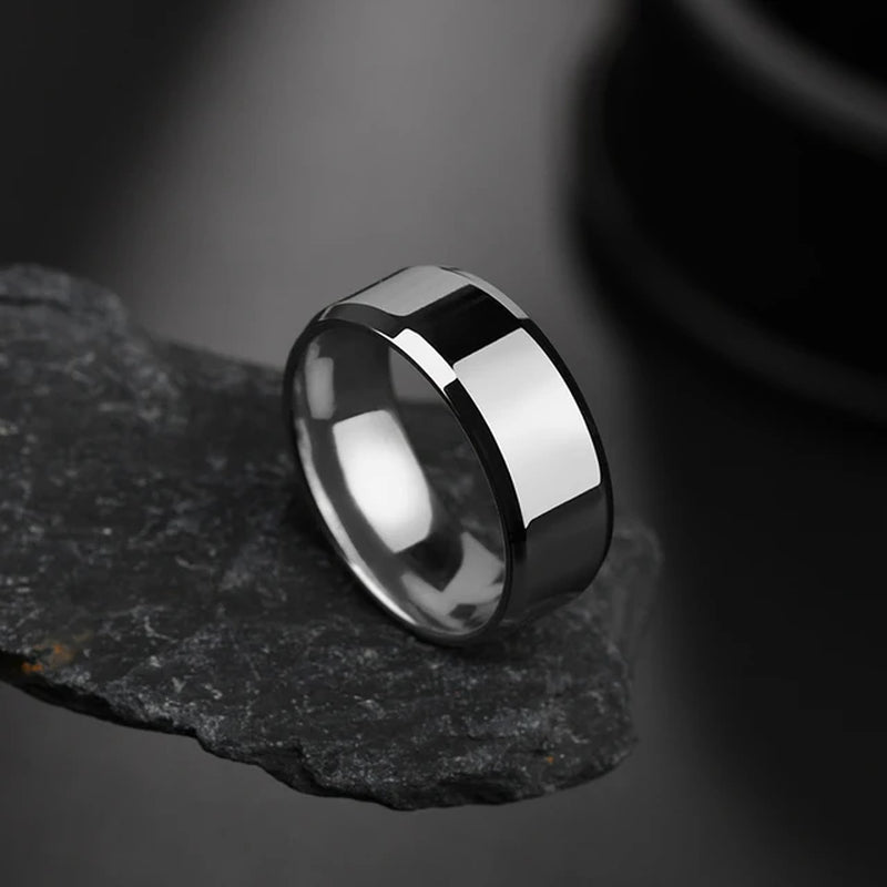 Einfache Edelstahl Paar Schmuck Glatte 1/2/4/6/8Mm Frauen Männer Finger Ringe für Liebhaber Dropshipping Großhandel