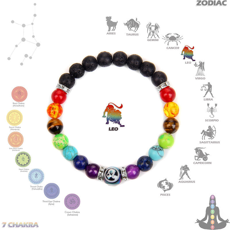 Chakra Zwölf Zodiac -Armband