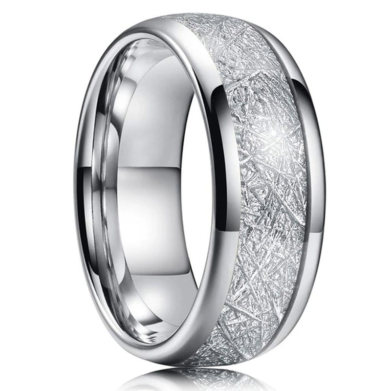 Mode Männer 8Mm Gold Farbe Nut Abgeschrägte Kante Wolfram Hochzeit Carbon Faser Ring Punk Zahnrad Edelstahl Ring für Männer