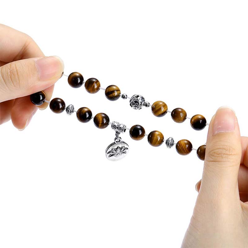 Chavri 3PCS natürliches Quarzkristall-Perlen-Heilenergie-Lotus-Armband