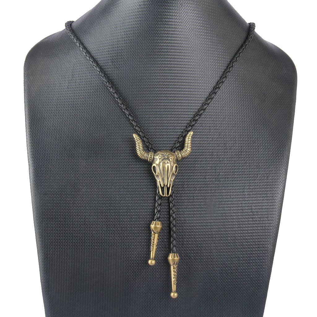 Cowboy Leder Krawatte Western Halskette
