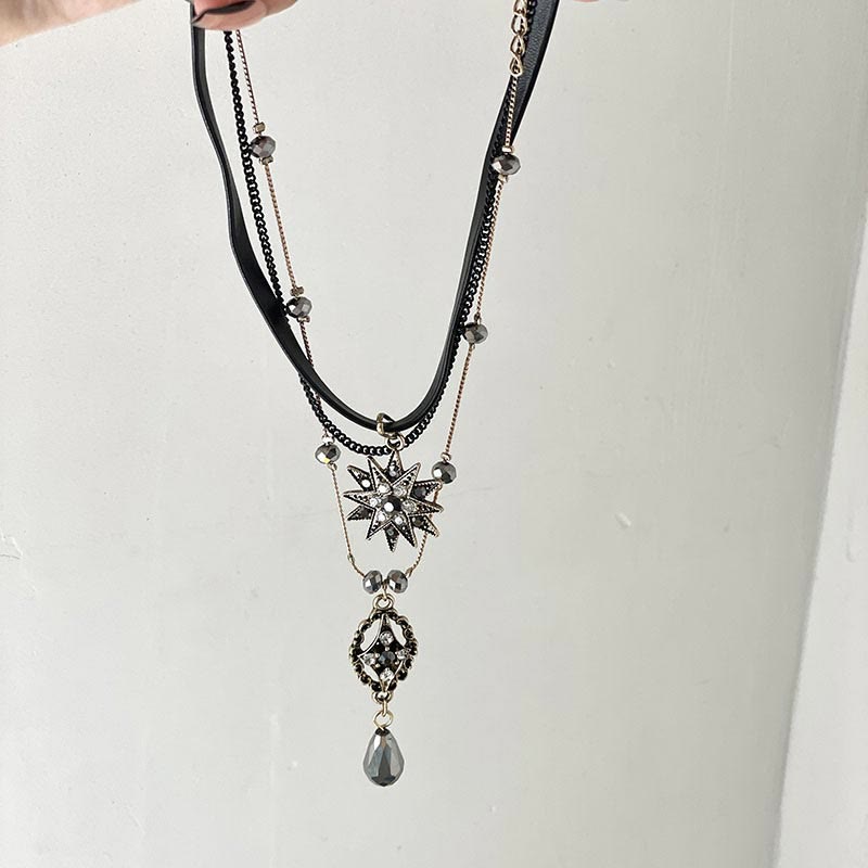 Elegante Dame Dreiteilige Layered Star Zirkonias Halskette