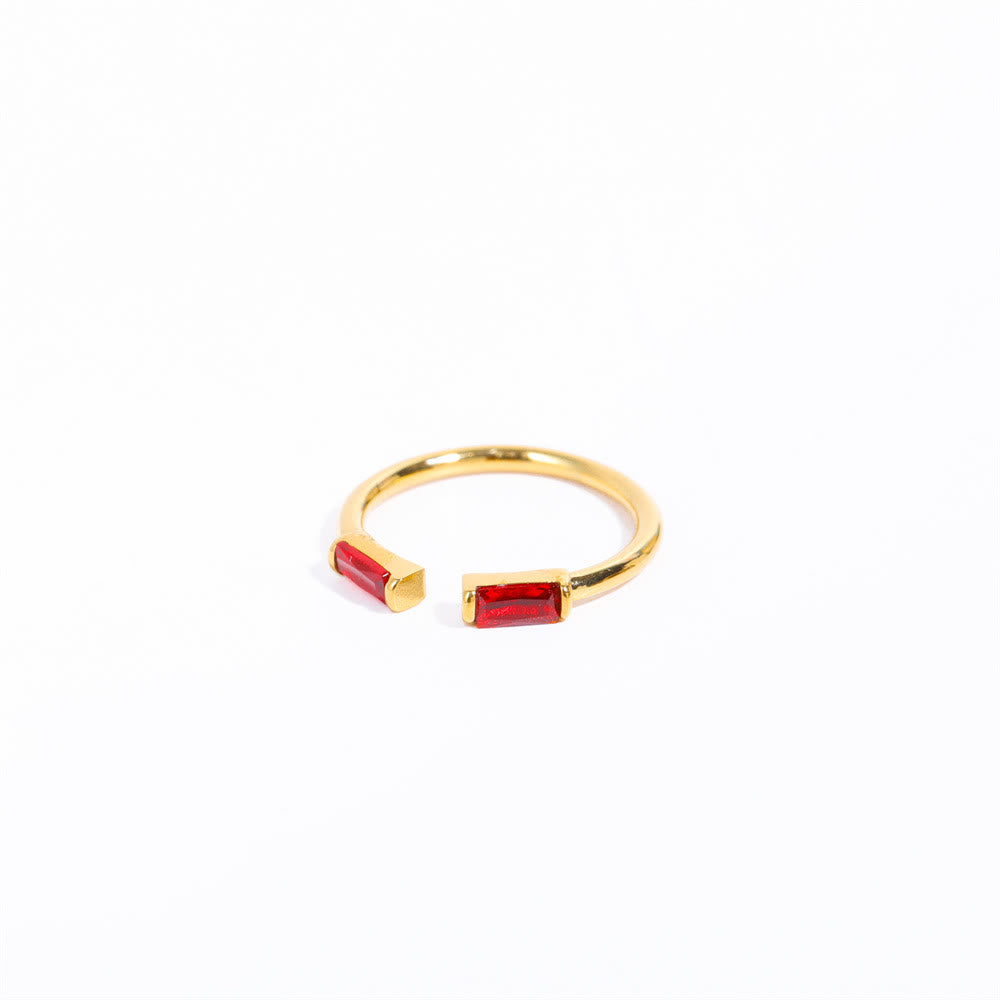 Doppelbaguette Geburtssteinring