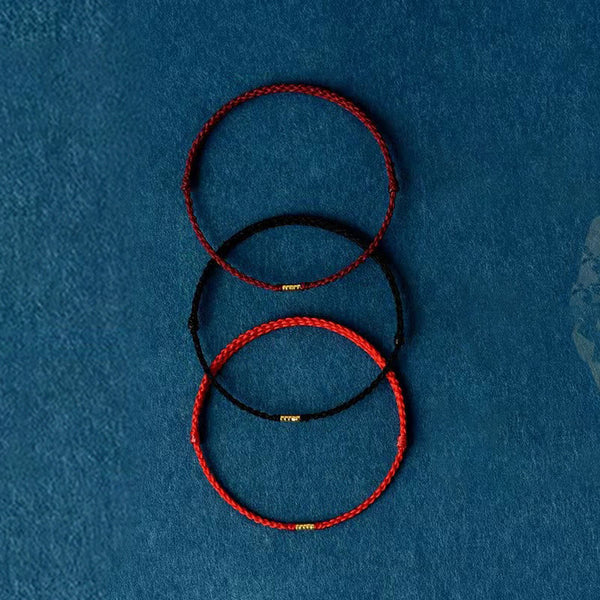 Chavri Lucky Golden Bead geflochtenes Armband-Fußkettchen