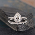 Tröpfchen Eingelegtes Zirkonia -Ring