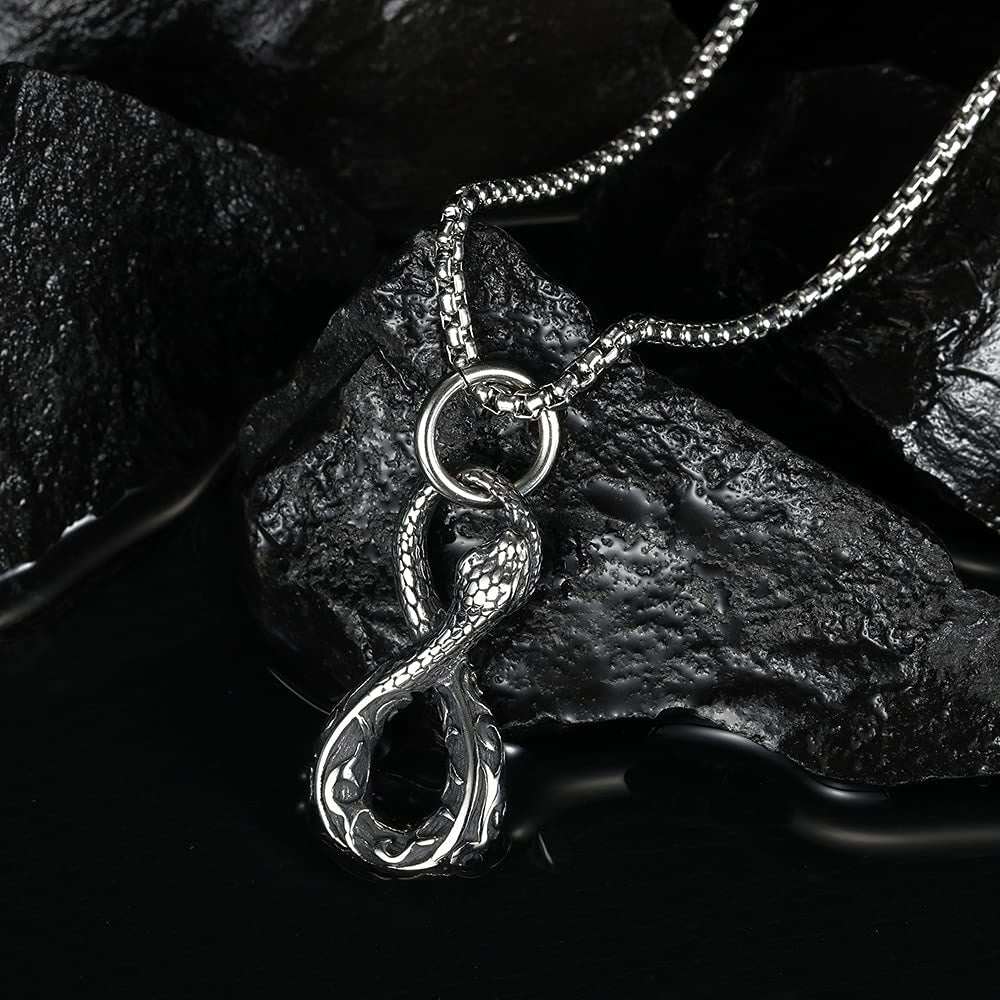 Unendliche Kraftmänner Infinity Snake Halskette
