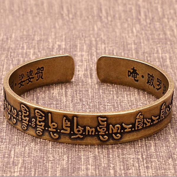 Chavri tibetischer Sanskrit-Kupfer-Heilarmband-Armreif