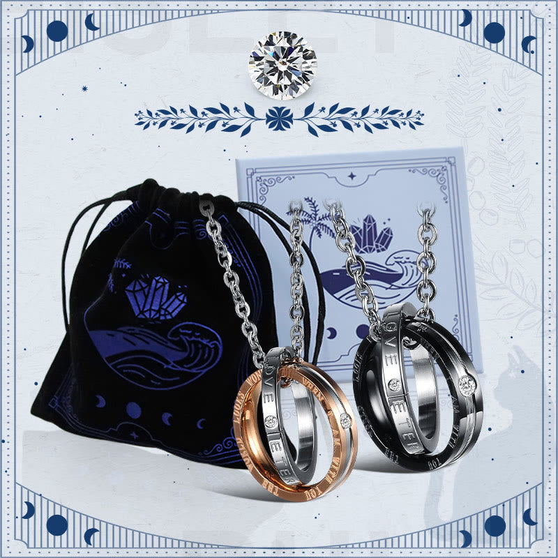 Ewige Liebe Paar Zirkon Halskette