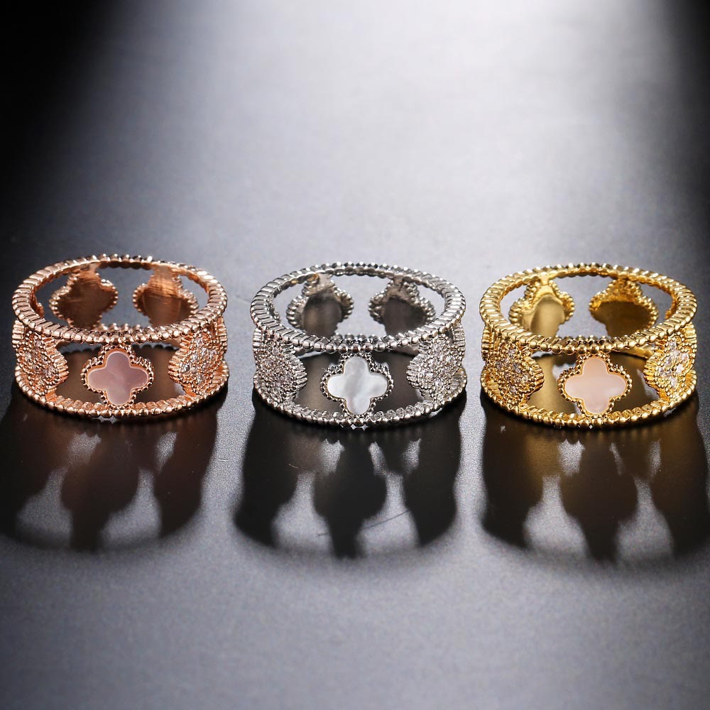 Kreativer Vier Blattklee Lucky Ring