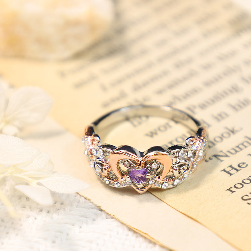 Februar Amethyst Birthstone Ring