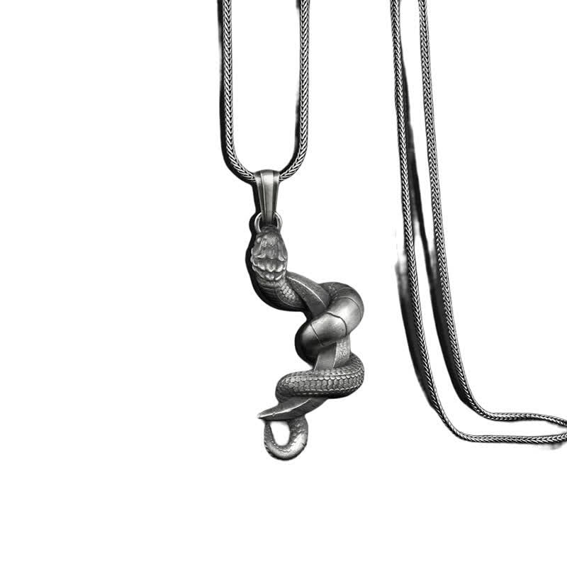 Fantasy -Schlangenpackungs -Halbmond -Halskette