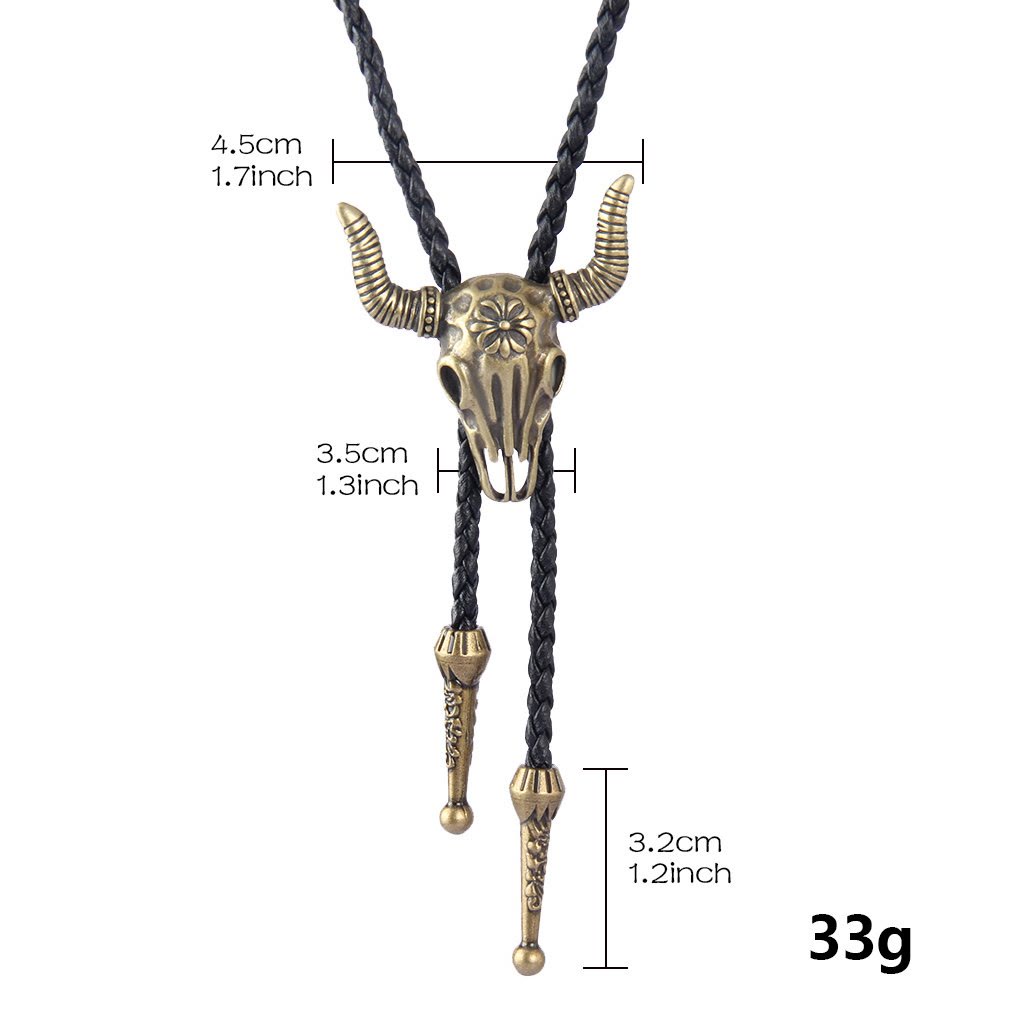 Cowboy Leder Krawatte Western Halskette