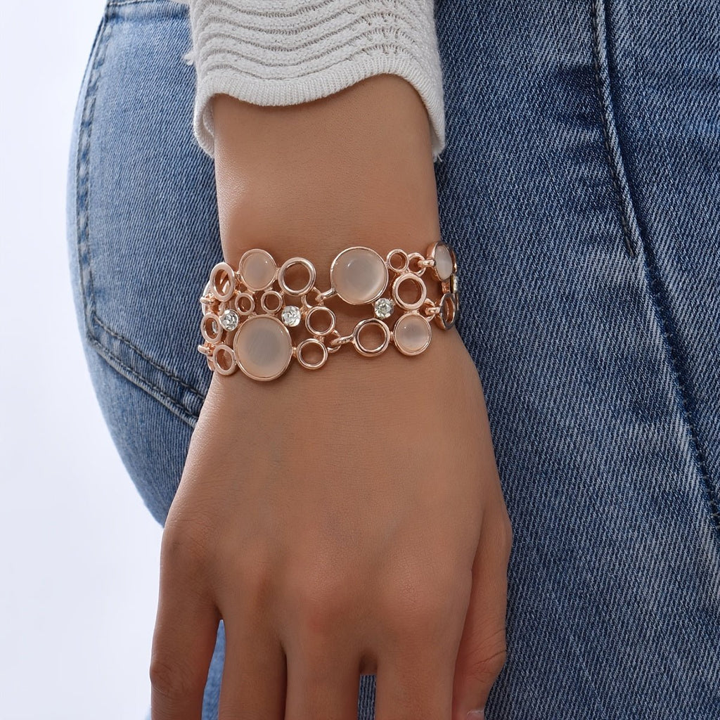 Fühlen Sie Pfirsichfarbenes Hohles Armband