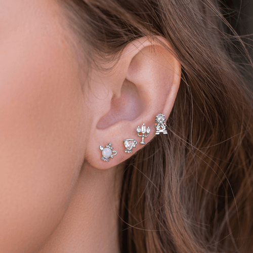 4Pcs Frauen Schönheit Und Die Beast Ohrringe Set