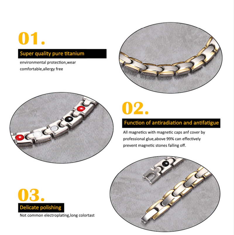 Gold Germanium Magnetische Halskette Für Frauen