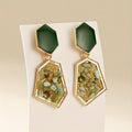 Hexagon Avocado Dangle Ohrringe