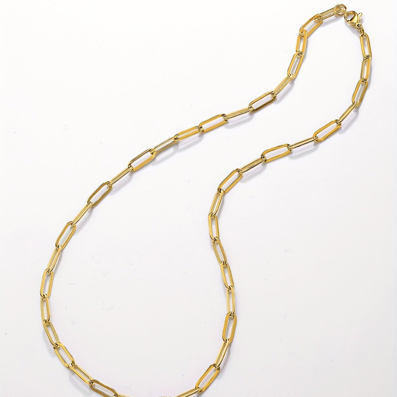 Kiara 18K Gold Plattierte Paperklammer Halskette