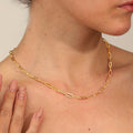 Kiara 18K Gold Plattierte Paperklammer Halskette