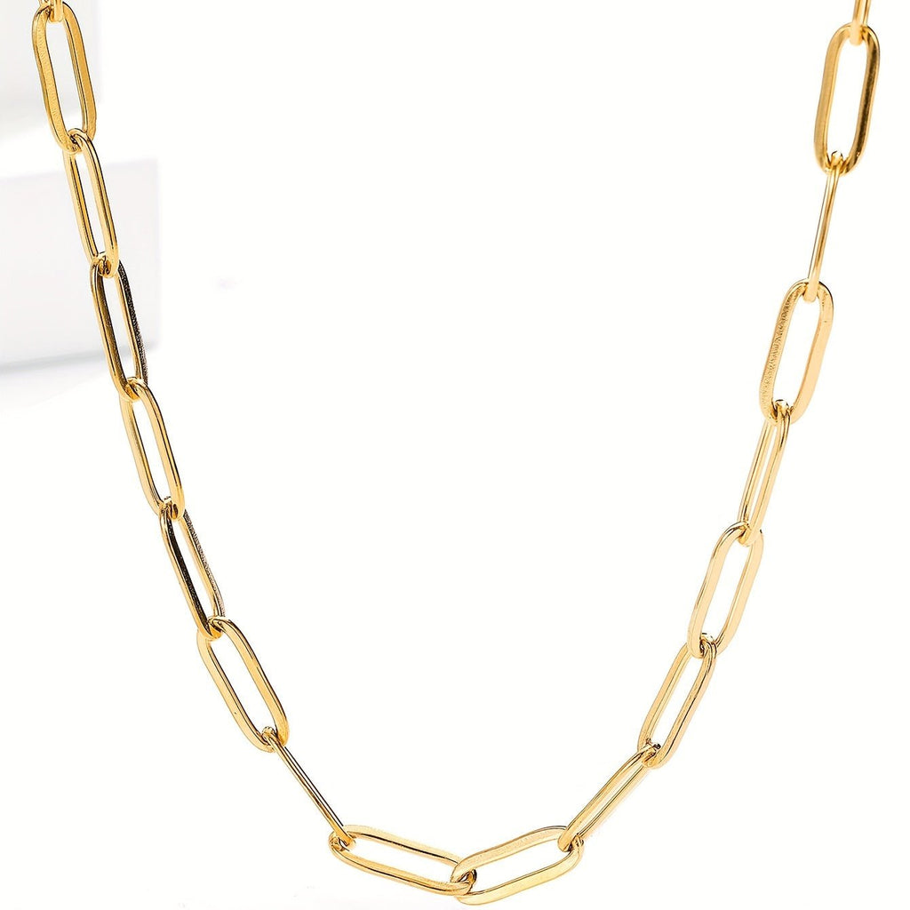 Kiara 18K Gold Plattierte Paperklammer Halskette