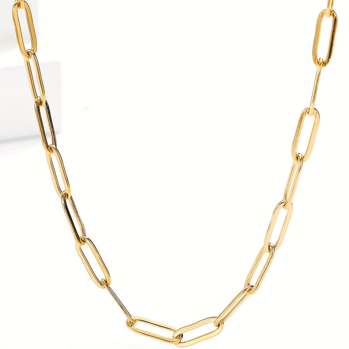 Kiara 18K Gold Plattierte Paperklammer Halskette