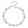 Elegantes Armband mit weißem und violettem Kristall für Damen