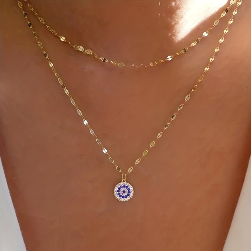 Lavinia Doppelschicht 18K Gold Halskette