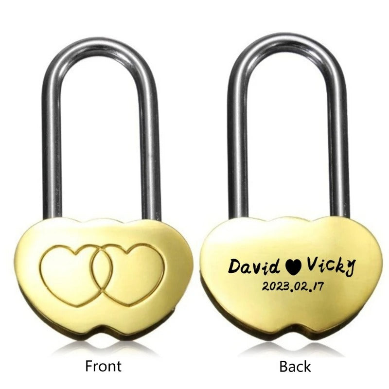 Liebesschloss mit Gravur