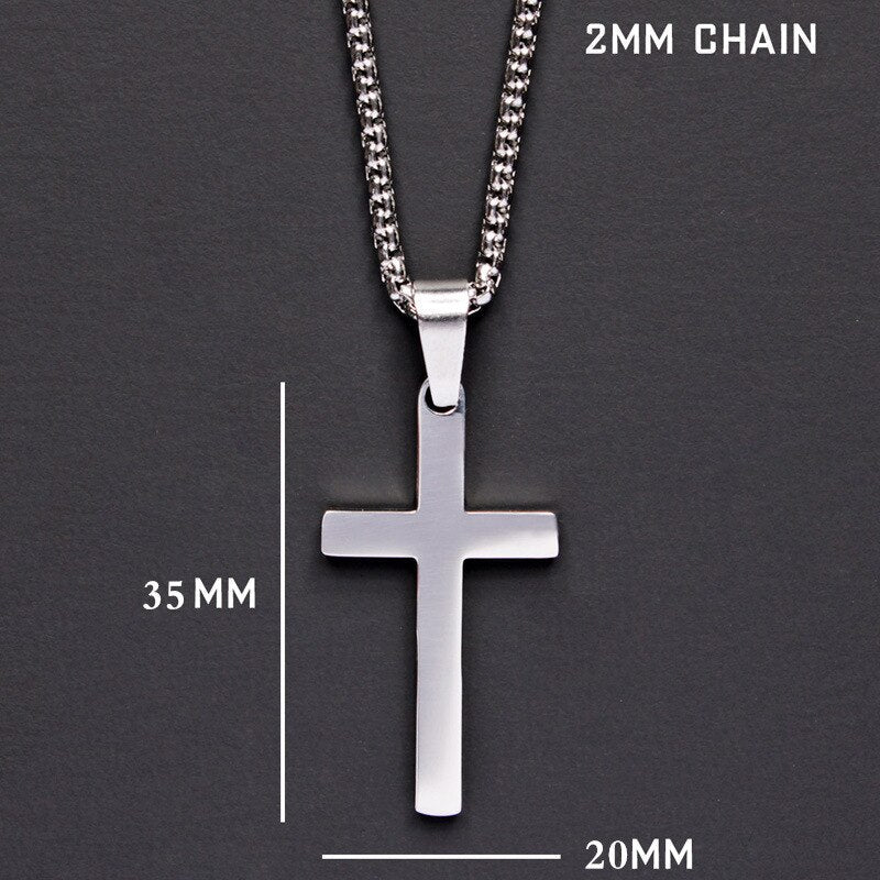 Edelstahl Kreuz Halskette