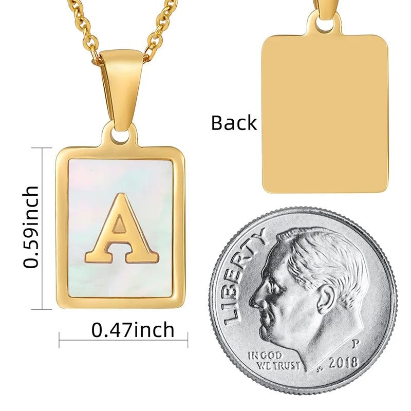 Edelstahl Buchstaben Halskette