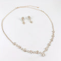 Mia Elegant Strass Halskette Ohrringe Set