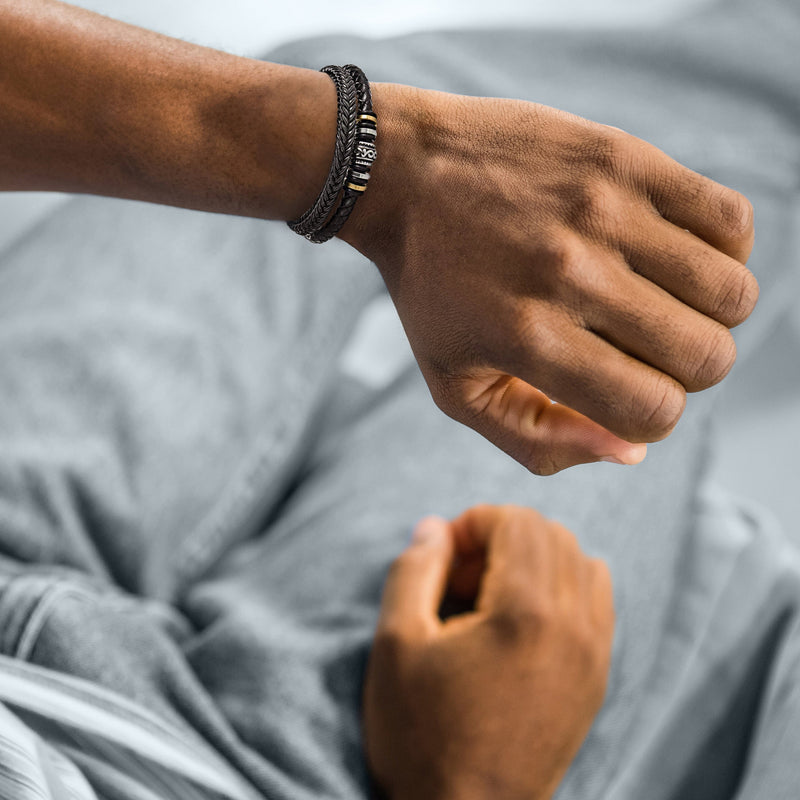 Armband aus geflochtenem Leder "Love You Forever