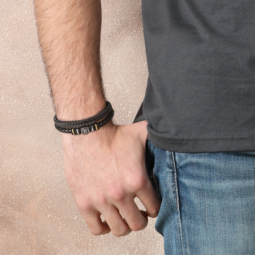 Armband aus geflochtenem Leder "Love You Forever