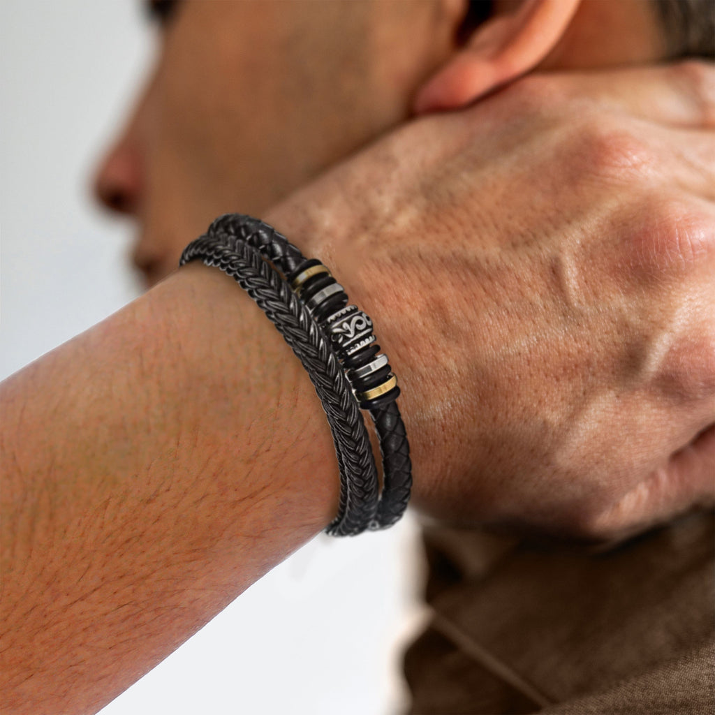 Armband aus geflochtenem Leder "Love You Forever