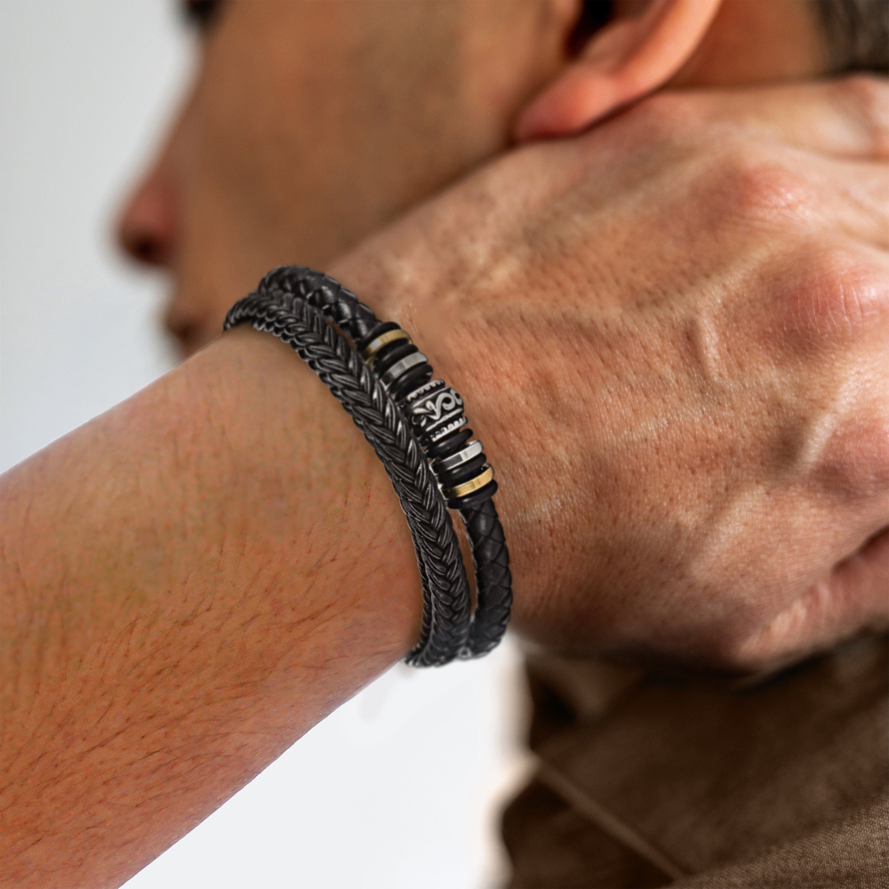 Armband aus geflochtenem Leder "Love You Forever