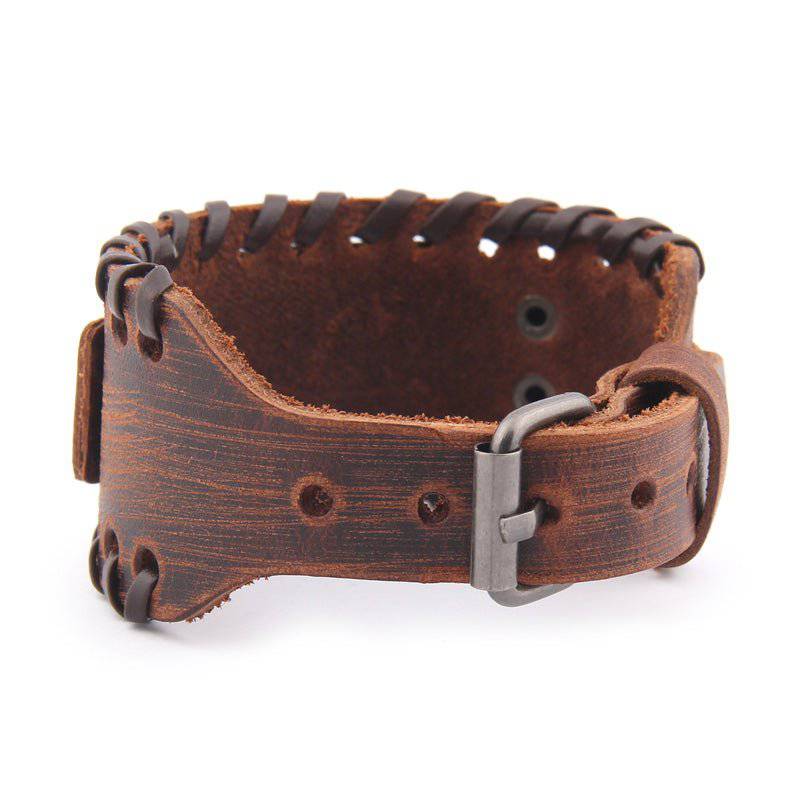 Baum des Lebens Lederwickelarmband