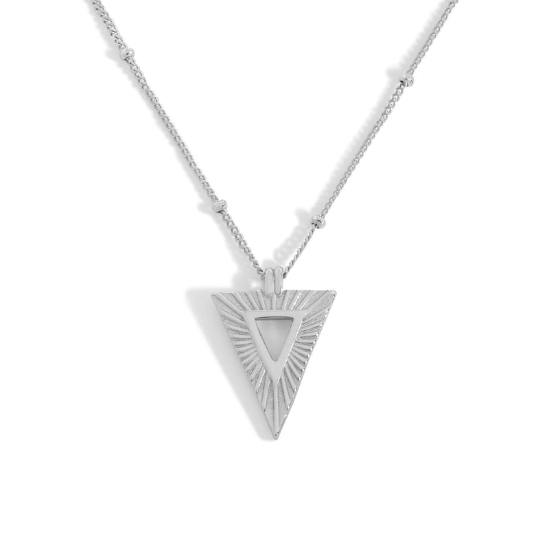 Statement-Geometrie-Dreieck-Halskette aus 925er-Sterlingsilber